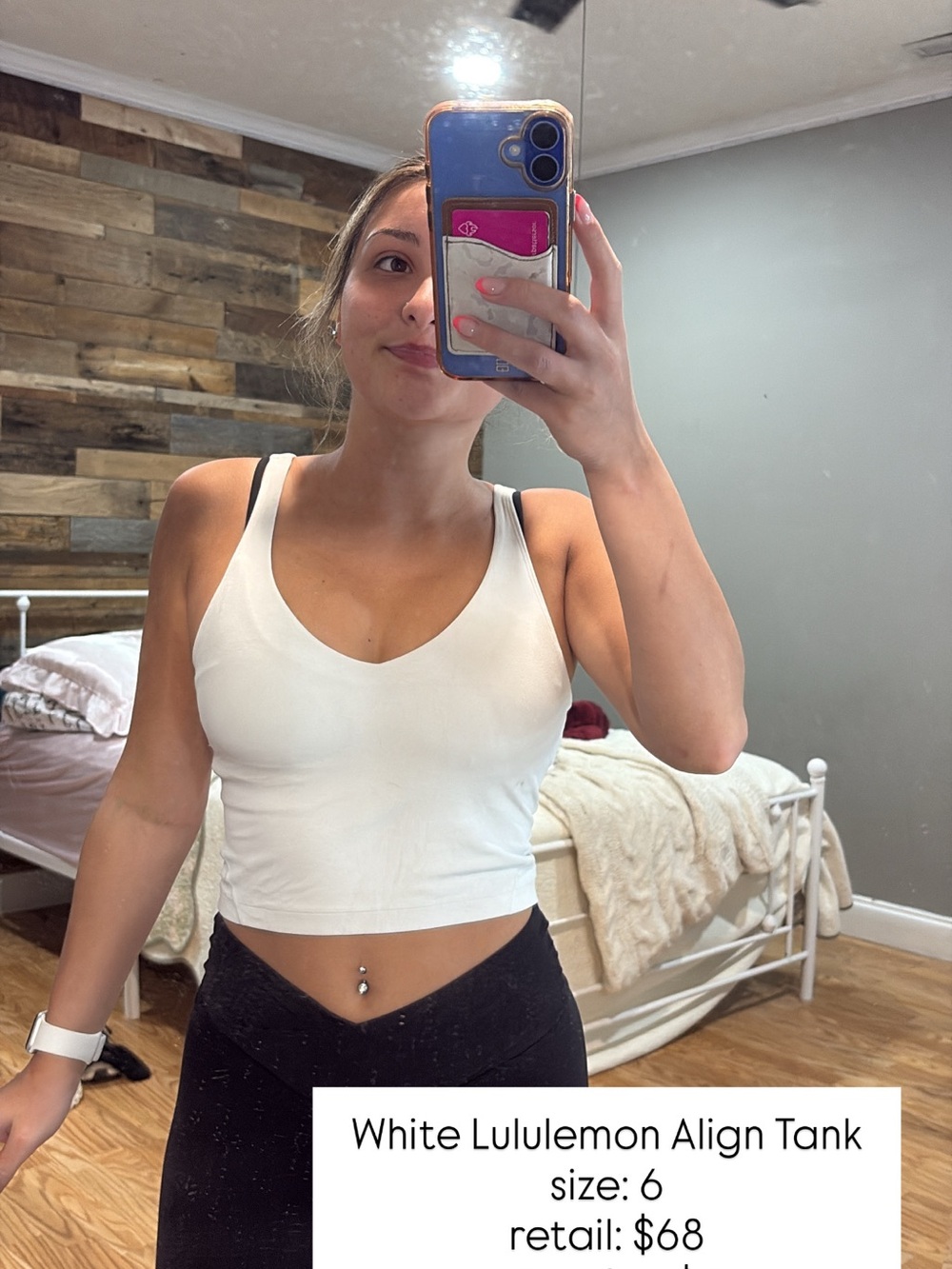 lululemon athletica White Cropped Align Tank Top